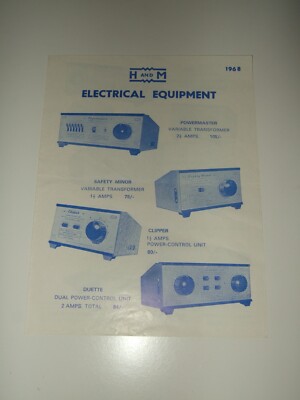 Original HAMMANT & MORGAN (H&M) 1968 Katalog/Preisliste.  Top Zustand