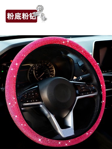 15'' Universal Car Steering Wheel Cover Rhinestone Crystal Auto Decor Accessory - Bild 10 von 22