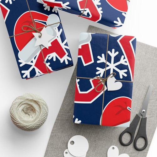 MLB Wrapping Paper, Cleveland Guardians Gift Wrap, Baseball Team Holiday - Picture 8 of 25