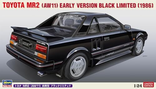 Hasegawa 1/24 Toyota MR2 AW11 prima versione nero edizione limitata modello plastica 20693 - Foto 1 di 9