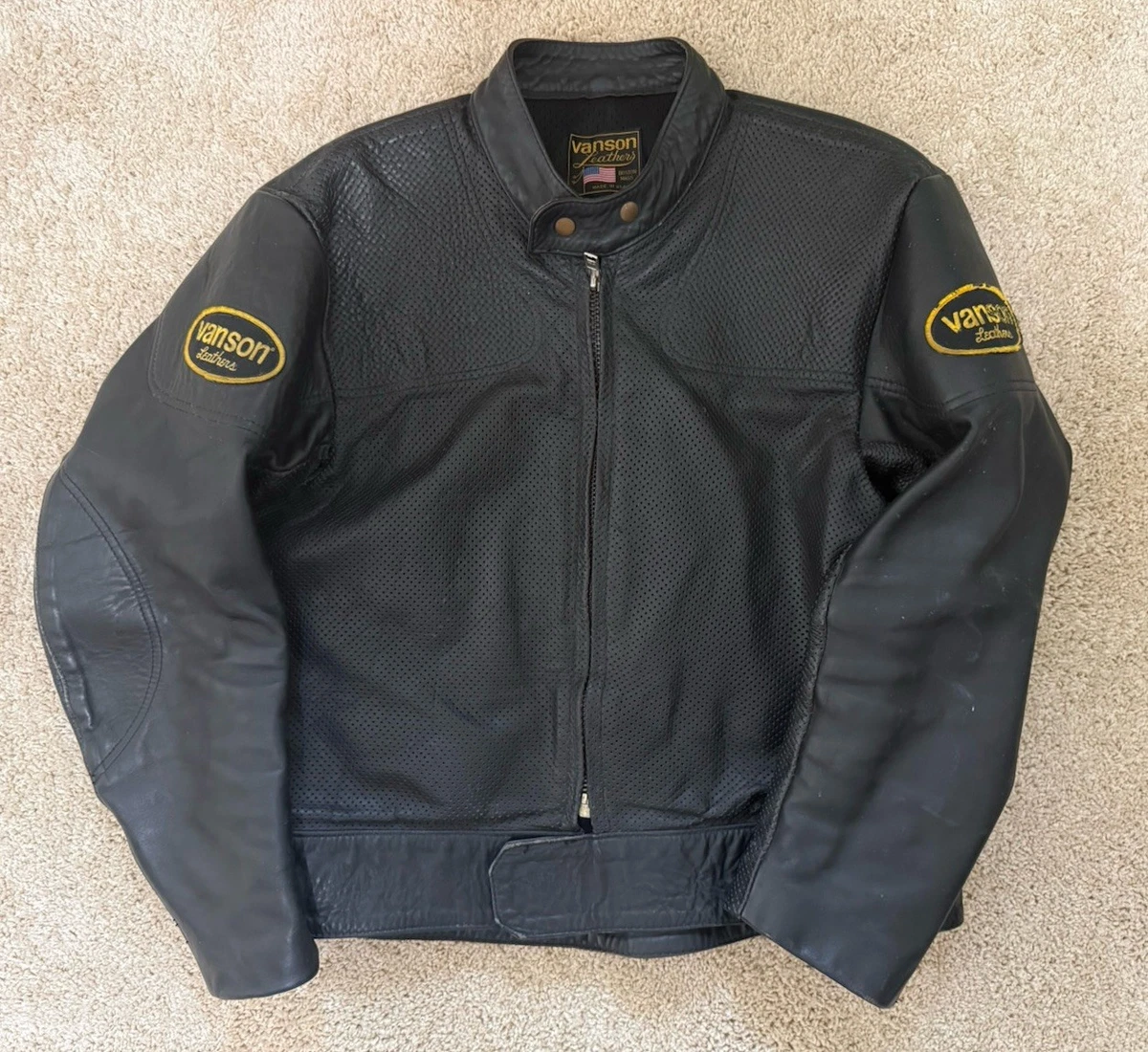 Vanson Black Leather Outer Shell Coats, Jackets & Vests for Men