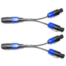 CNCESS CESS-186 Speakon Splitter Cable, Speak-On Break Out for Speaker Cable, 2 