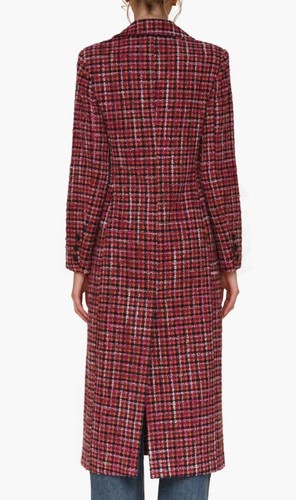 Avec Les Filles Women’s Single Breasted Tweed Maxi Coat Multicolored Sz S NWT - Picture 4 of 13
