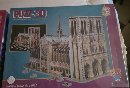 Puzz-3D Notre-Dame De Paris Cathedral, Wrebbit Jigsaw Puzzle, New Shrink wrapped - Picture 2 of 2