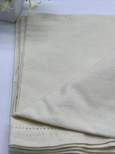 Set 4 tovaglioli in stoffa avorio 20" Home Wear "punto orlo" LEGGI - Foto 4 di 5