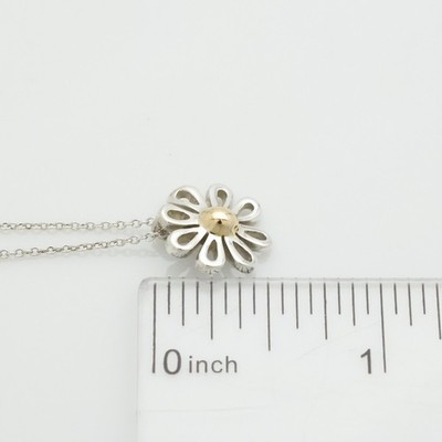 ティファニーSterling925 花文フォーク6本　366g/17㎝ Authentic Tiffany & Co. Daisy Flower Necklace 17.5