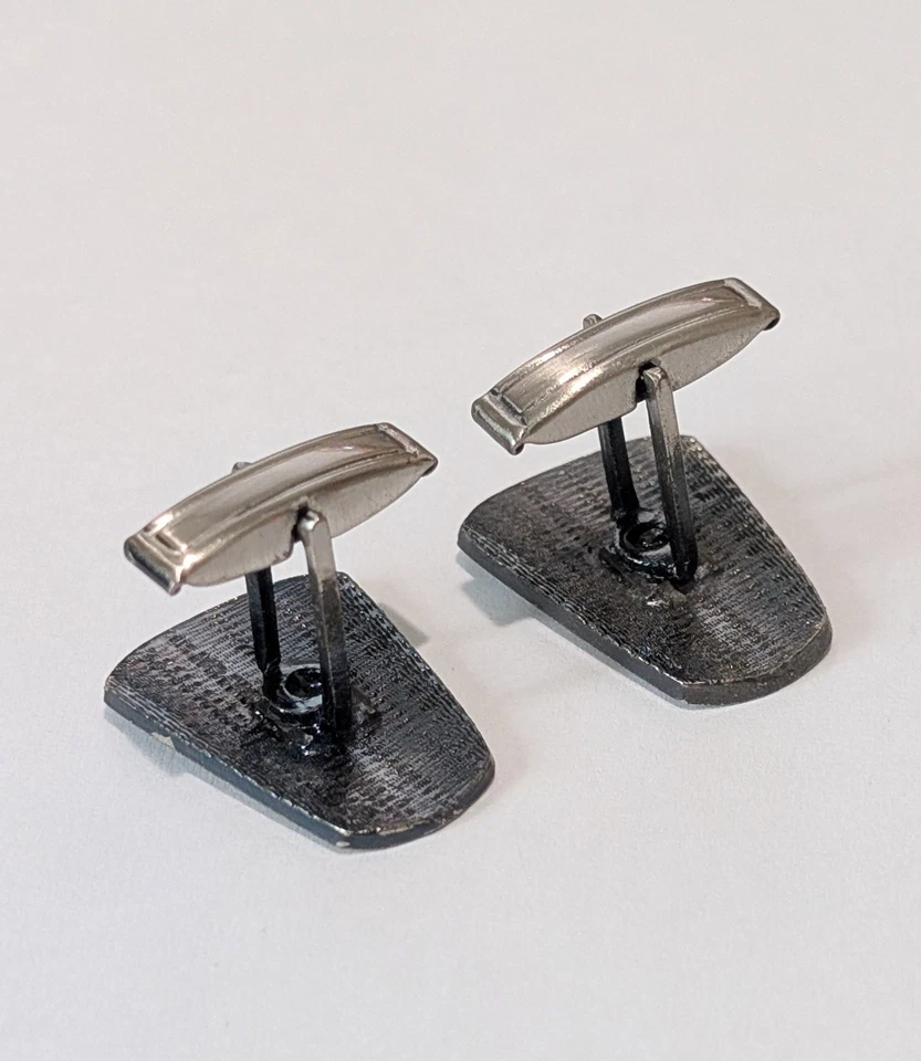 Gemelos vintage Hopi bailarina nativa americana tono plata 1" Foto 4 de 4