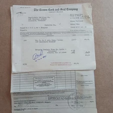 Vintage 1940s Pepsi Cola Bottling Company Bill Of Ladings