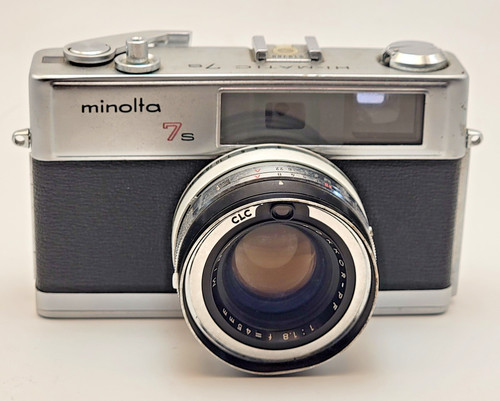 VTG 1960s Minolta Hi-Matic 7S 35mm rangefinder camera Rokkor-PF 45mm f/1.8 lens
