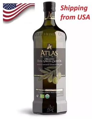 A ATLAS OLIVE OILS Atlas 1 LT Cold Press Extra Virgin Olive Oil with Polyphenol Rich from Morocco