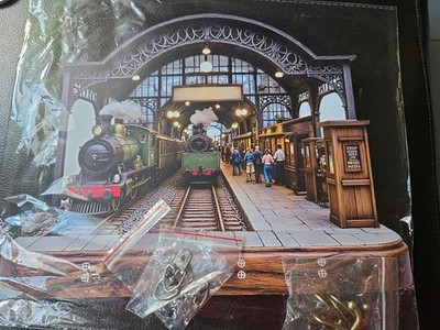 2D flach 1 Stück, Vintage Bahnhof Bahnsteig Holz Multifunktions Schlüsselbrett