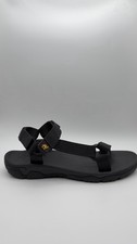 Teva Men's Black Sport Sandals Hook  Loop Adjustable Strap Synthetic Logo