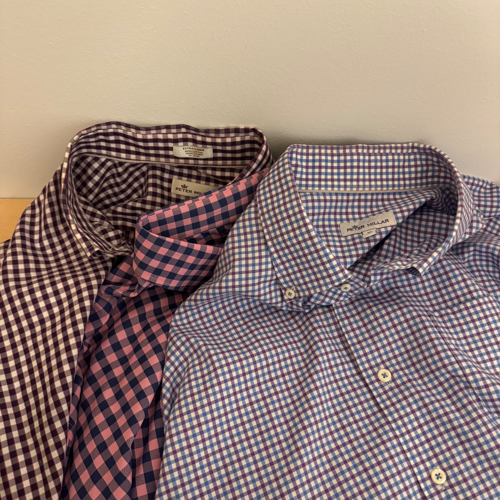 BUNDLE 3 Peter Millar Button Down Shirts Men's XL - image 1