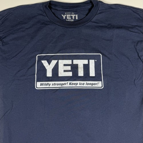 YETI Men's Yeti Cooler Graphic Short Sleeve T-Shirt Size Large Blue