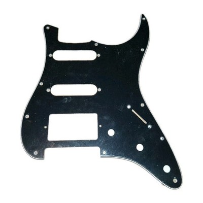 SCHLAGBRETT Pickguard für Stratocaster, HSS,3-lagig, schwarz, NEU