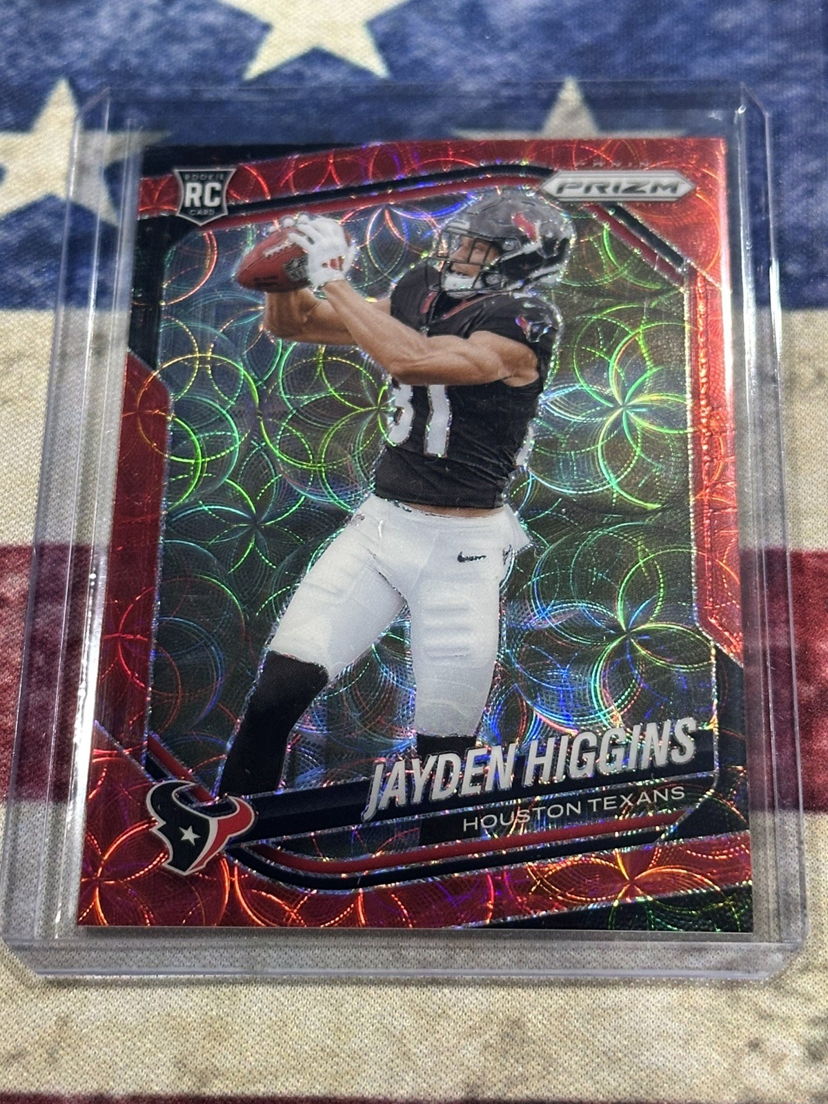 2025 Panini Prizm Choice Jayden Higgins #376 Red 09/ 20 RC Texans