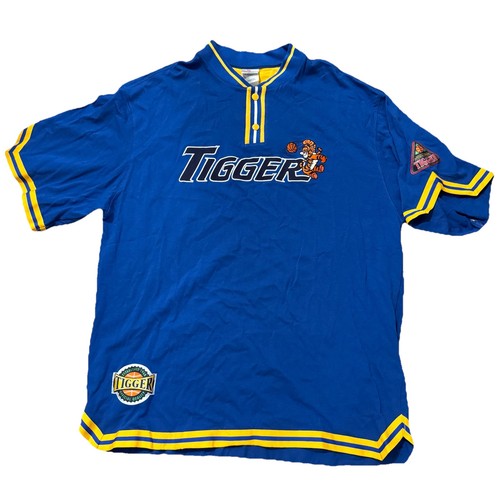 The Disney Store Tigger Trikot Shirt Erwachsene Größe L Blau Selten Vintage - Bild 1 von 19