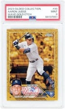 Aaron Judge Yankees 2023 Topps Gilded Collection Wave Gold #99 #61/75 PSA 9 Card