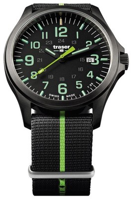 traser H3 Herrenuhr P67 Officer Pro Gun Metal Schwarz/Grün 107426 B-Ware