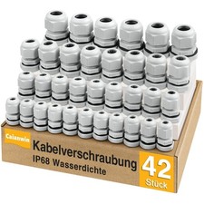 42 Stück Kabelverschraubung Set   M12/M16/M20/M25 -  für Elektroinstallationen