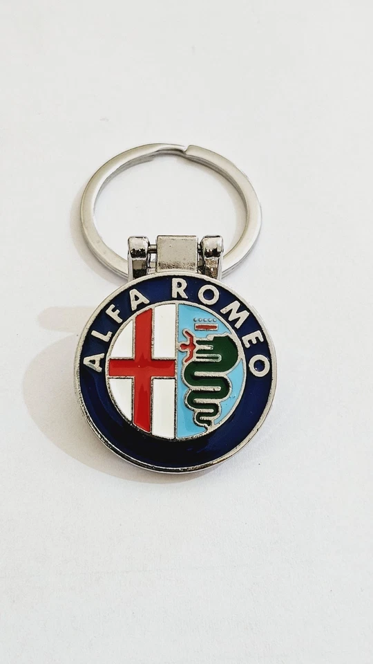 Portachiavi ALFA ROMEO keychain Logo fronte retro - Immagine 4 di 4