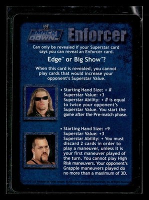 2004 WWE Raw Deal Smackdown Enforcer Edge Or Big Show? Foil U9131
