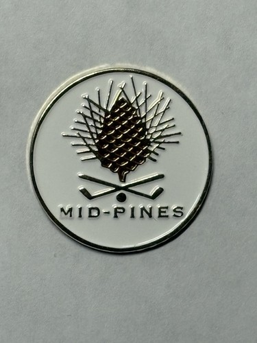 Mid Pines Inn & Golf Club 1" Coin Style Golf Marker - Southern Pines, NC