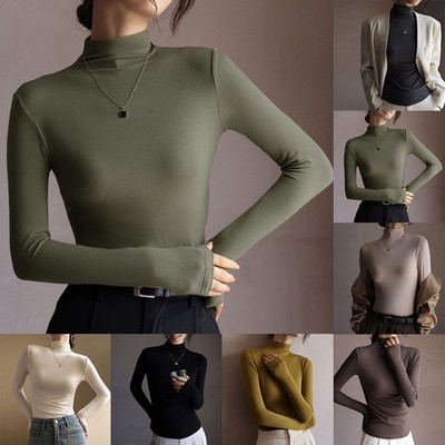 Tops Frauen Tops Lange Ärmel Layer Tops Grundlegende Frauen Schlanke Passform