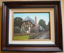 EUGENE SCHMIDT, LISTED SANTA BARBARA CALIFORNIA, HEREFORD ENGLAND LANDSCAPE OIL