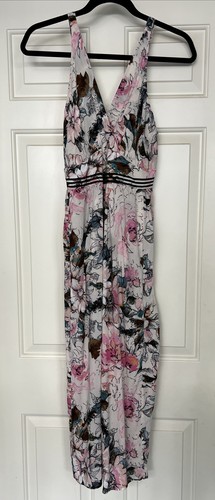 Anthropologie Plenty By Tracy Reese Gwyneth Floral Wide Leg Jumpsuit Pink Size 2 - Picture 2 of 8