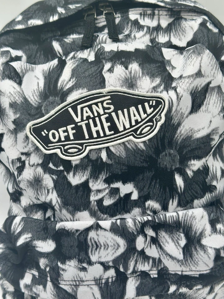 Mochila VANS de Lona Blanca Logo Vintage, Estilo Retro Años 90 Foto 4 de 4