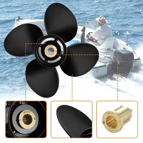 13.4 X 15 Boat Propeller fit Mercury 40-140HP 15 Spline 48-8M8026580 4Blade,RH - Foto 4 di 6