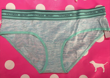 NEW 2015 Victoria's Secret Hiphugger Panties Panty M Wide Logo Band Vintage Mint