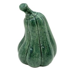 Glazed Ceramic Hand Painted Gourd Teal Green ...