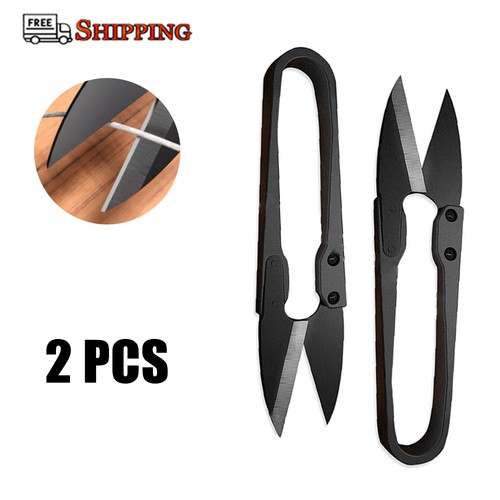 2-Pcs Embroidery Craft Sewing Snips Thread Cutter Scissors Nipper Thrum Yarn - Picture 2 of 10