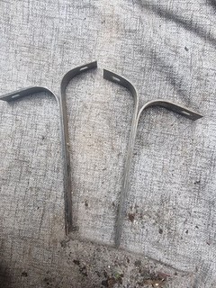 VW T1 Beetle front blade bumper iron brackets pair