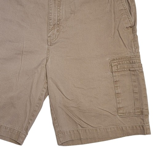 Pantaloncini cargo Axis uomo taglia 38 beige cotone twill 11" casual estivi marrone kaki - Foto 4 di 8
