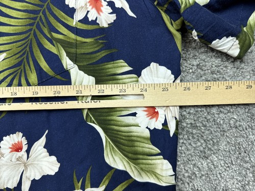 Royal Hawaiian Creations Shirt Mens 2XL Blue Green Floral Hawaiian Camp Aloha - Picture 13 of 15