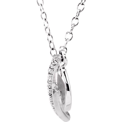Infinity Diamond Necklace .025 ct. TCW in 14K Rose, White or Yellow Gold - Picture 8 of 8