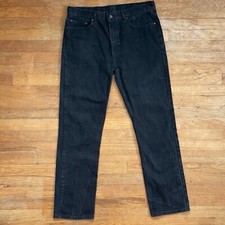 Vintage Mens Faded Black Jeans Size 34x32 1990s Denin 34 Waist x 32 Inseam