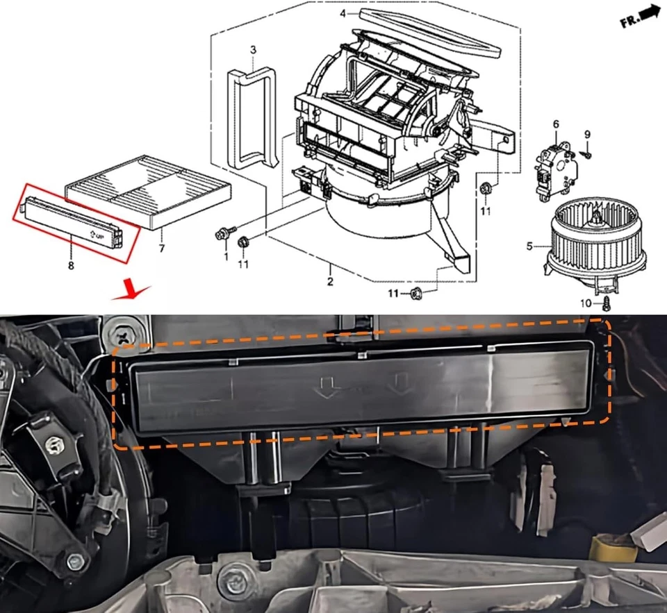 Новая крышка вентилятора крышка для Honda CR-V HR-V CR-Z Insight 2010-20 80292-TF0-003 - Изображение 4 из 4
