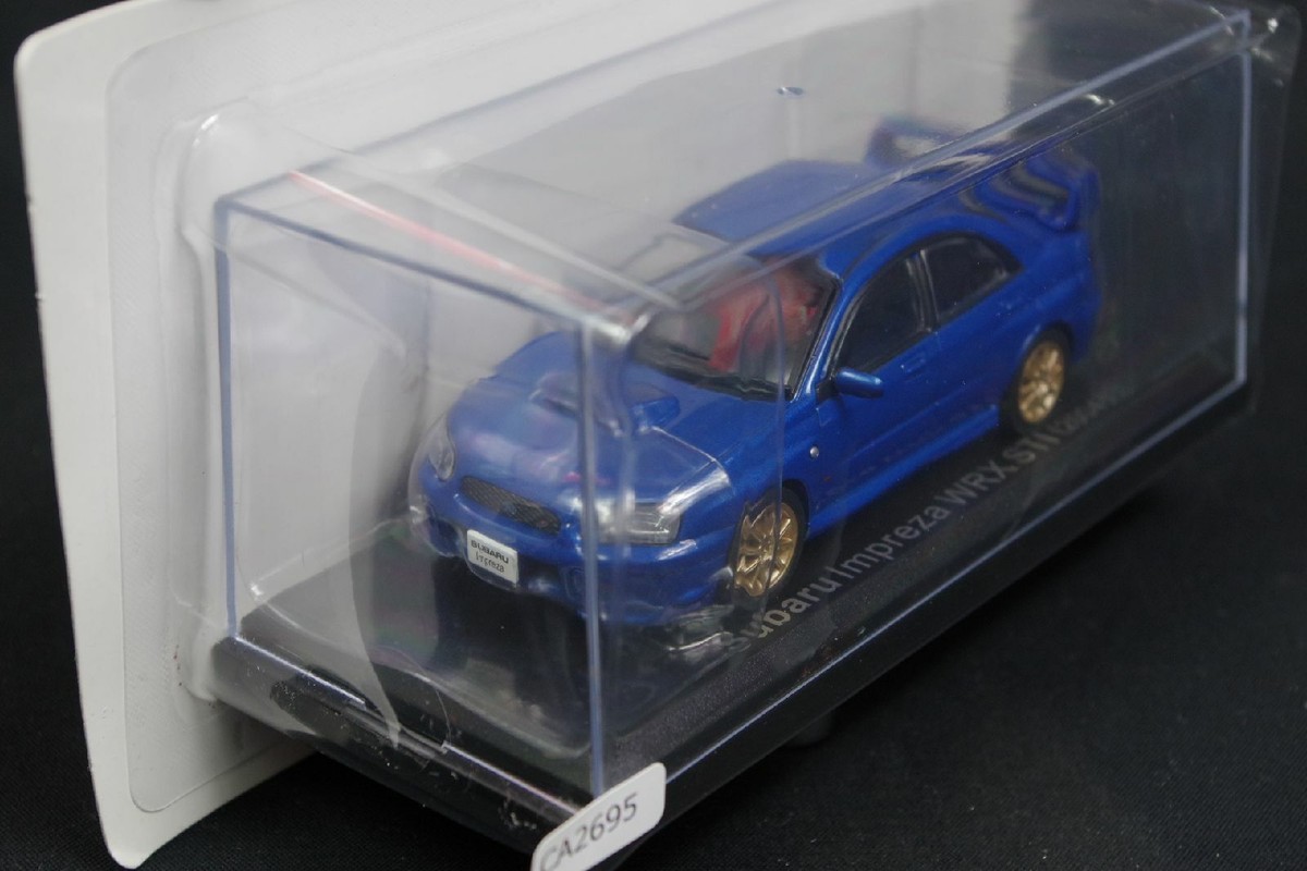 Subaru Impreza WRX STI 2004 Blue 1/43 Scale Box Mini Car