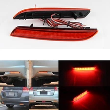 Red Lens LED Bumper Reflector Tail Brake Light For 2011-13 Acura TSX Sport Wagon