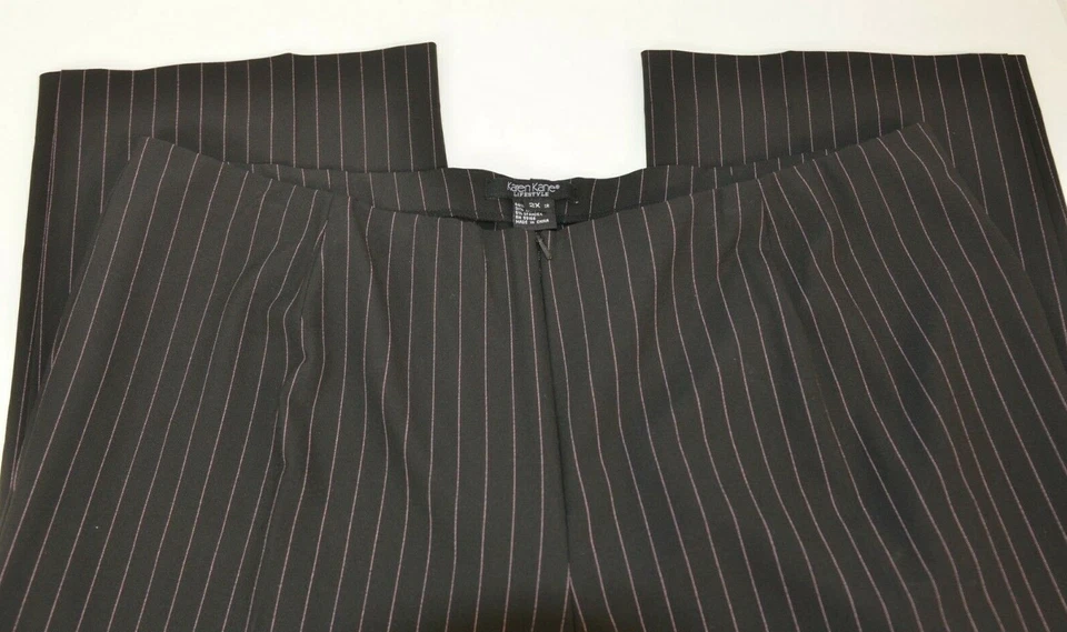 Pantalones Karen Kane Lifestyle para mujer a rayas talla 2X pantalones elásticos pantalones Foto 2 de 4