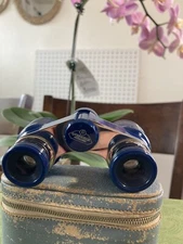 Vintage G. Rodenstock Aldon Compact Miniature Binoculars/Opera Glasses - Blue