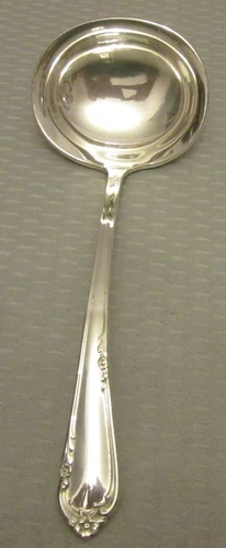 Reed & Barton Sterling Silver DANCING FLOWERS Ladle Cream Sauce Gravy 5.5" 35g