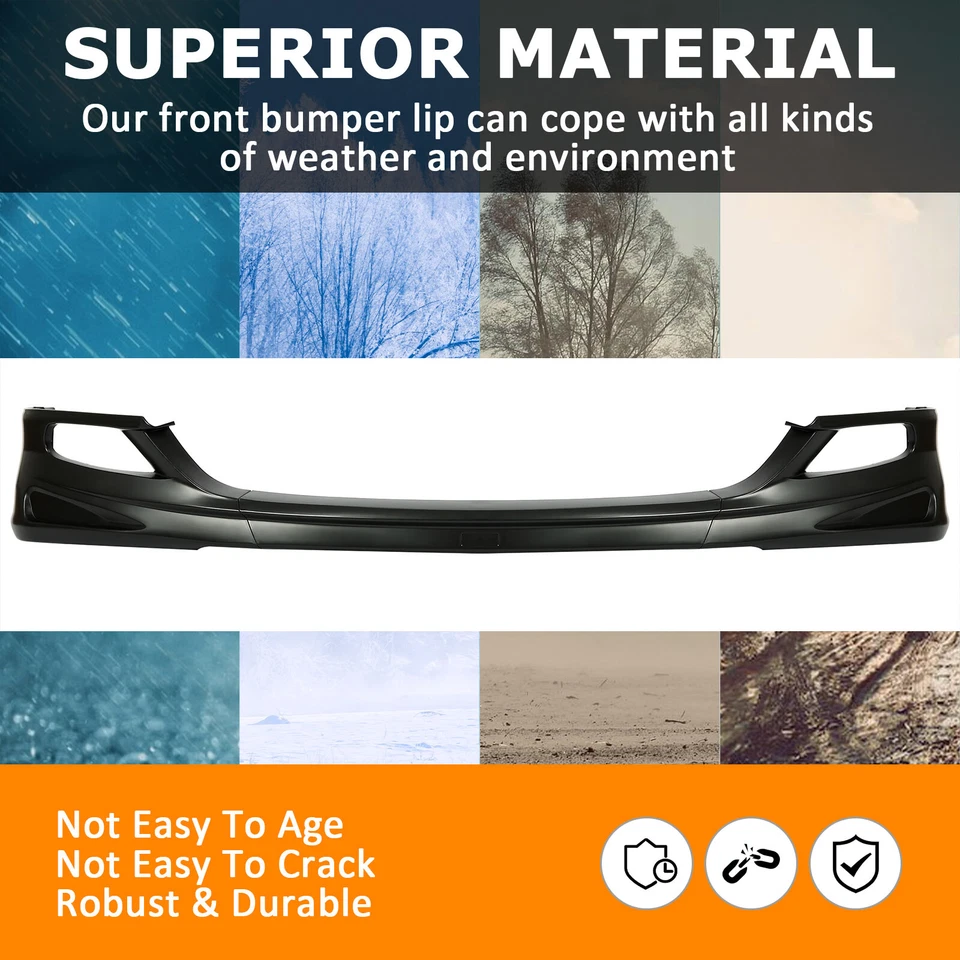 Alerón labial parachoques delantero estilo taza para Honda Odyssey 2005-2007 sin pintar negro Foto 3 de 4