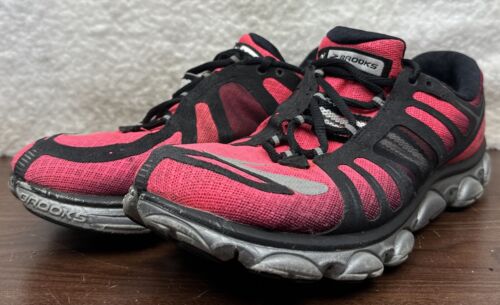 Brooks Pure Flow 2 Women’s Sz 8 B 1201311B613 Pink Black Running Shoes Lace Up