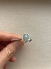 SALE - S925 Sterling Silver Ring with Genuine Grade A Burma Jadeite Adjustable