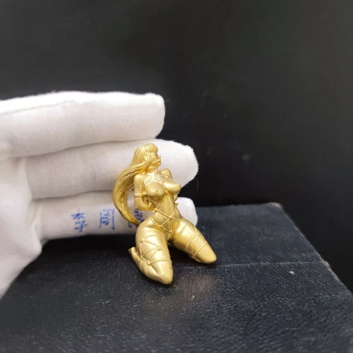 China brass hand casting Bondage girl statue home decoration ornament figure - Picture 7 of 9